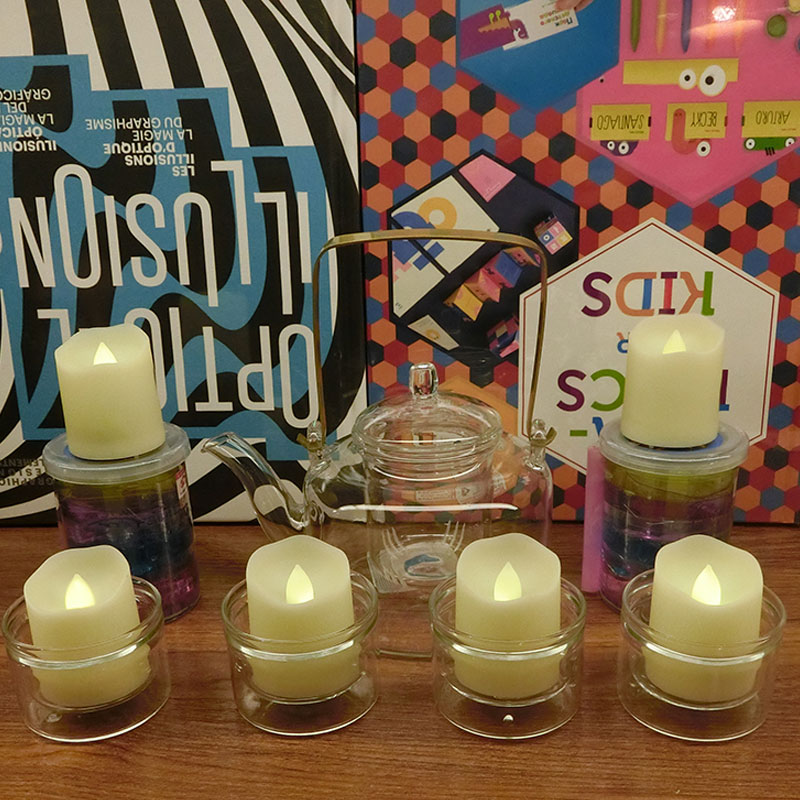 Pack of 6 LED Flameless Candles Battery Operated Timer Function 6 Hours On 18 Hours Off Tea Light Home & Garden Decration