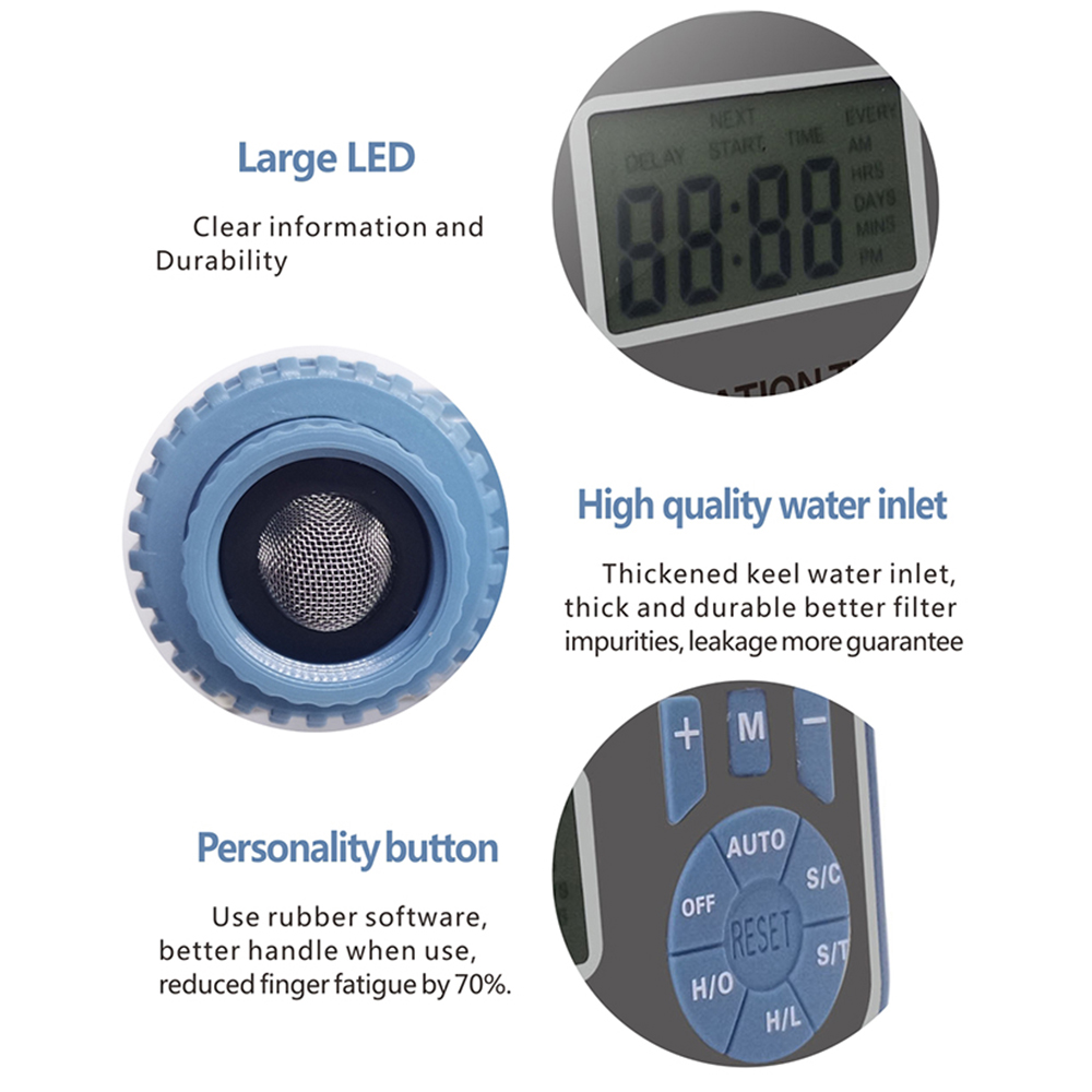 Temporizador digital eletrônico automático, temporizador para água com visor de lcd, sistema inteligente e temporizador de irrigação doméstica, 1 peça