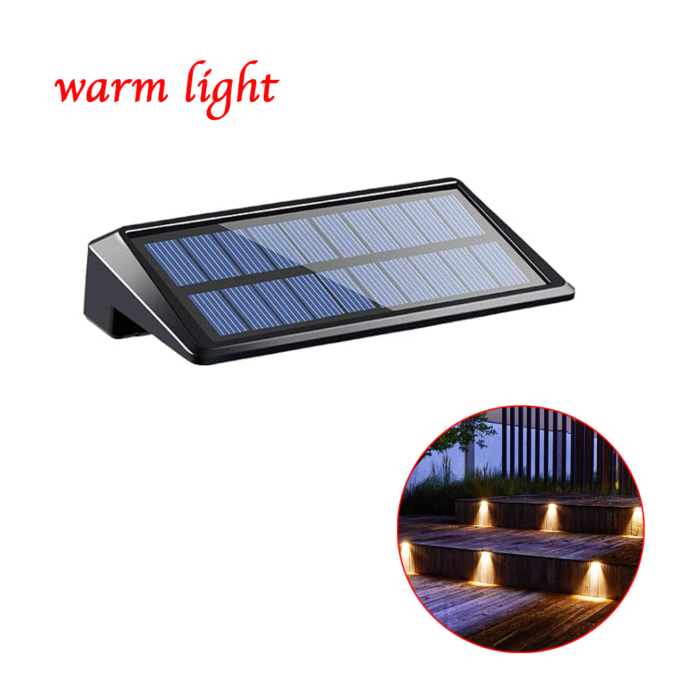 Luces solares de pared para exteriores, luces de cubierta impermeables para valla exterior, luces solares para patio trasero, valla de pared, cubierta, canalón, porche: Azul / 0-5 W