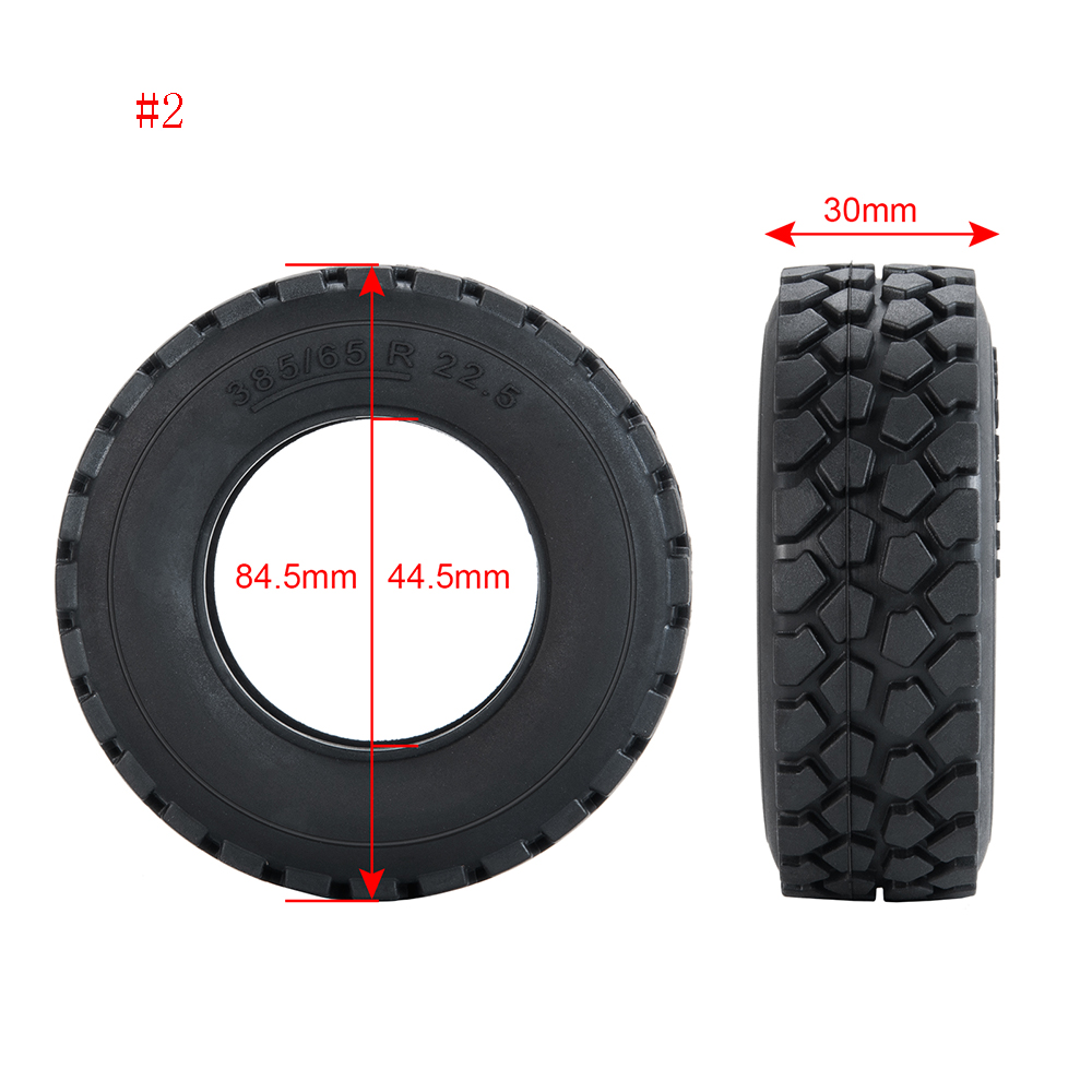 YEAHRUN 22/25/28/30mm neumáticos de goma neumáticos de ruedas para Tamiya 1/14 RC remolque Tractor camión llantas delanteras y traseras accesorios parte