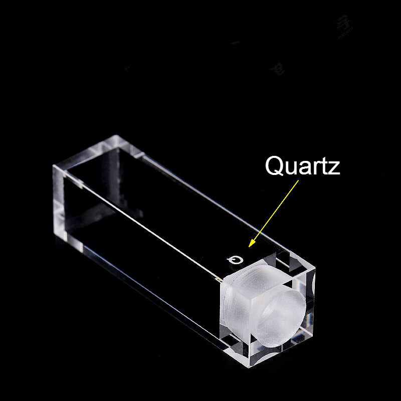 Quartz Cuvette Fluorescent Colorimeter Cell 10 mm Four-side Light Through Good Sealing Frit Sintering Technology 1 / PK