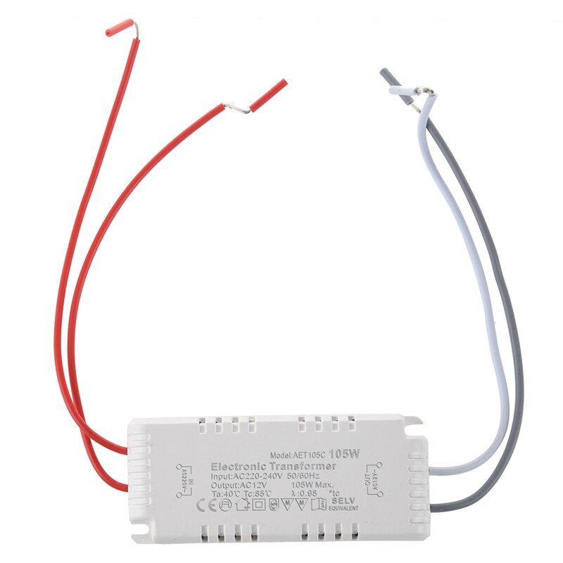 Halogen Light Electronic Transformer 105W 12V 220V - 240V with Command Strip Remote Control LED Color Single 5V-24V 12A