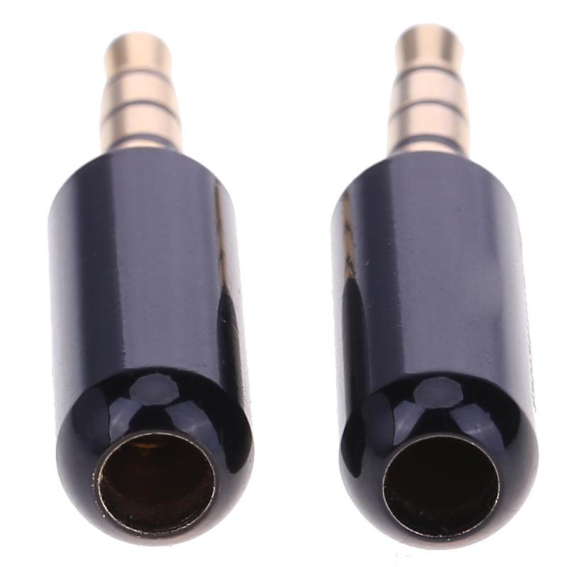 2 pièces 3.5mm 1/8in TRRS 4 pôles mâle prise adaptateur casque bricolage connecteurs écouteur réparation connecteur