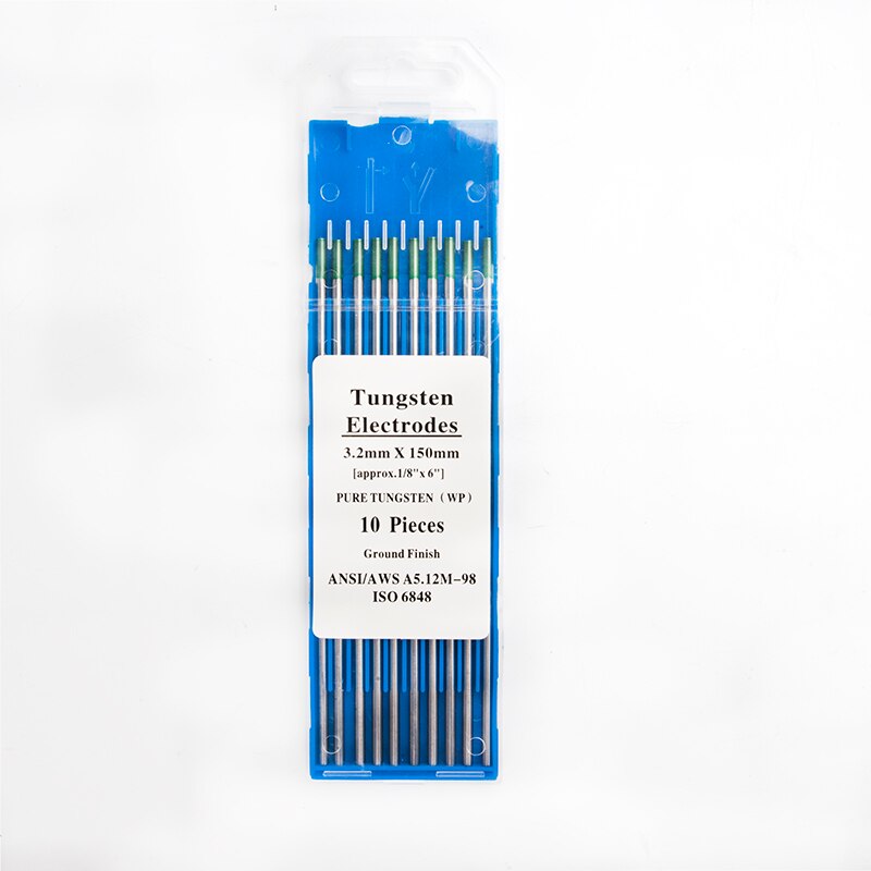 10 Piece Green Color WP 1/8" Pure Tungsten Electrode Head Tungsten Needle/Rod For Welding Machine
