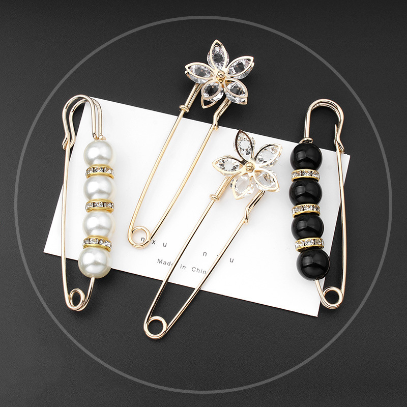 Vrouwen Mode Parel Manchetknopen Taille Gesp Pin Sieraden Accessoires Vrouwelijke Rok Broche Metalen Knoppen Set: Set 9