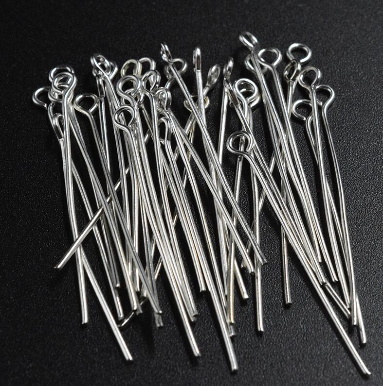 300 Uds. 16mm Pines de nueve palabras alfileres con ojetes hallazgos de joyería para hacer joyas, pendientes DIY Accesorios: Silver