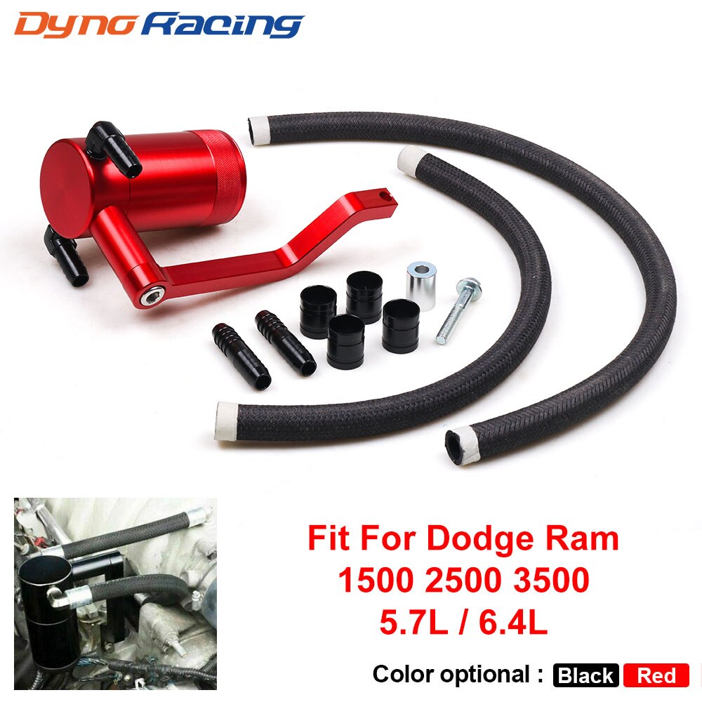 0.18L Aluminum Oil Catch Can Tank With Baffle Plate For Dodge Ram 1500 2500 3500 5.7L 6.4L HEMI BX102252