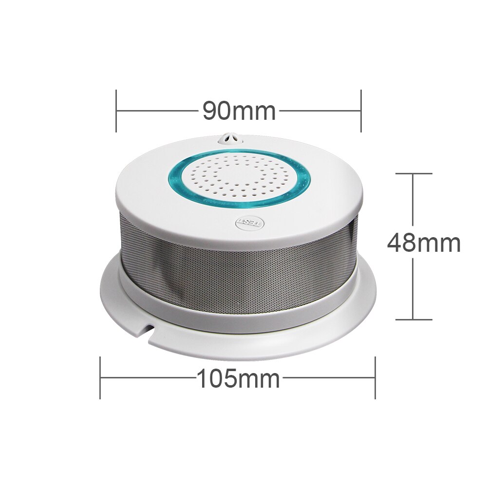 Wifi Wireless Smoke Detector Heat Temperature Sensor Alarm for Home Security