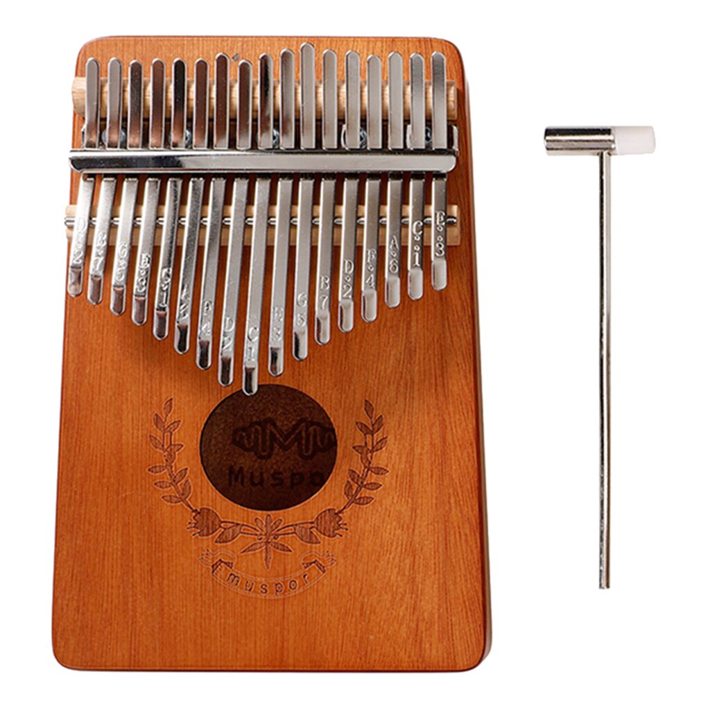17 nøgle kalimba tommelfinger klaver legetøj mahogni mbira solid musikinstrument: Træ