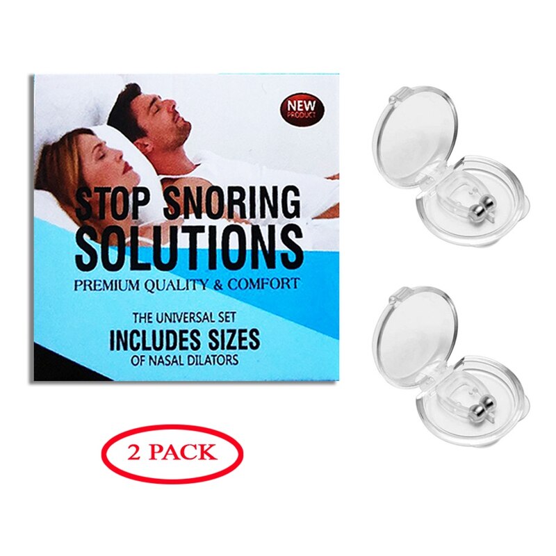 Magnetische Anti Snurken Neus Ademen Snore Stopper Antisnoring Apparaat Silicone Nose Clip Sleep Noise Guard Slapen Aid Apneu: 2A