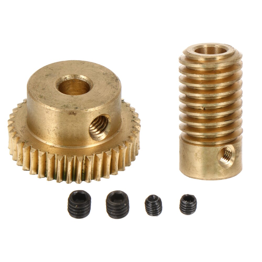 2 uds gusano de la rueda de engranaje de tornillo sin fin con gusano conjunto de engranaje de tornillo sin fin para piezas industriales