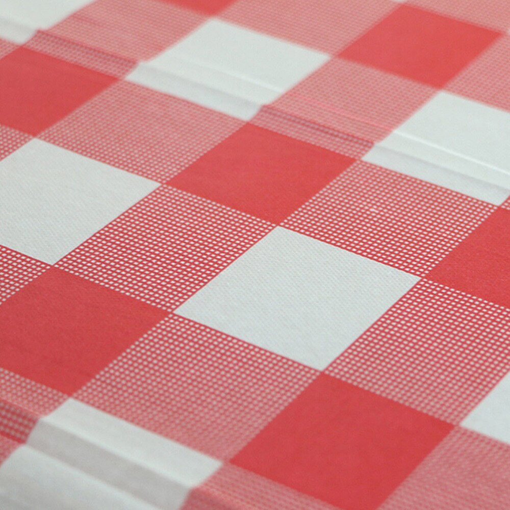 1 PC 160cm*160cm Red Gingham Plastic Disposable party Tablecloth Tablecover For Party Outdoor Picnic BBQ