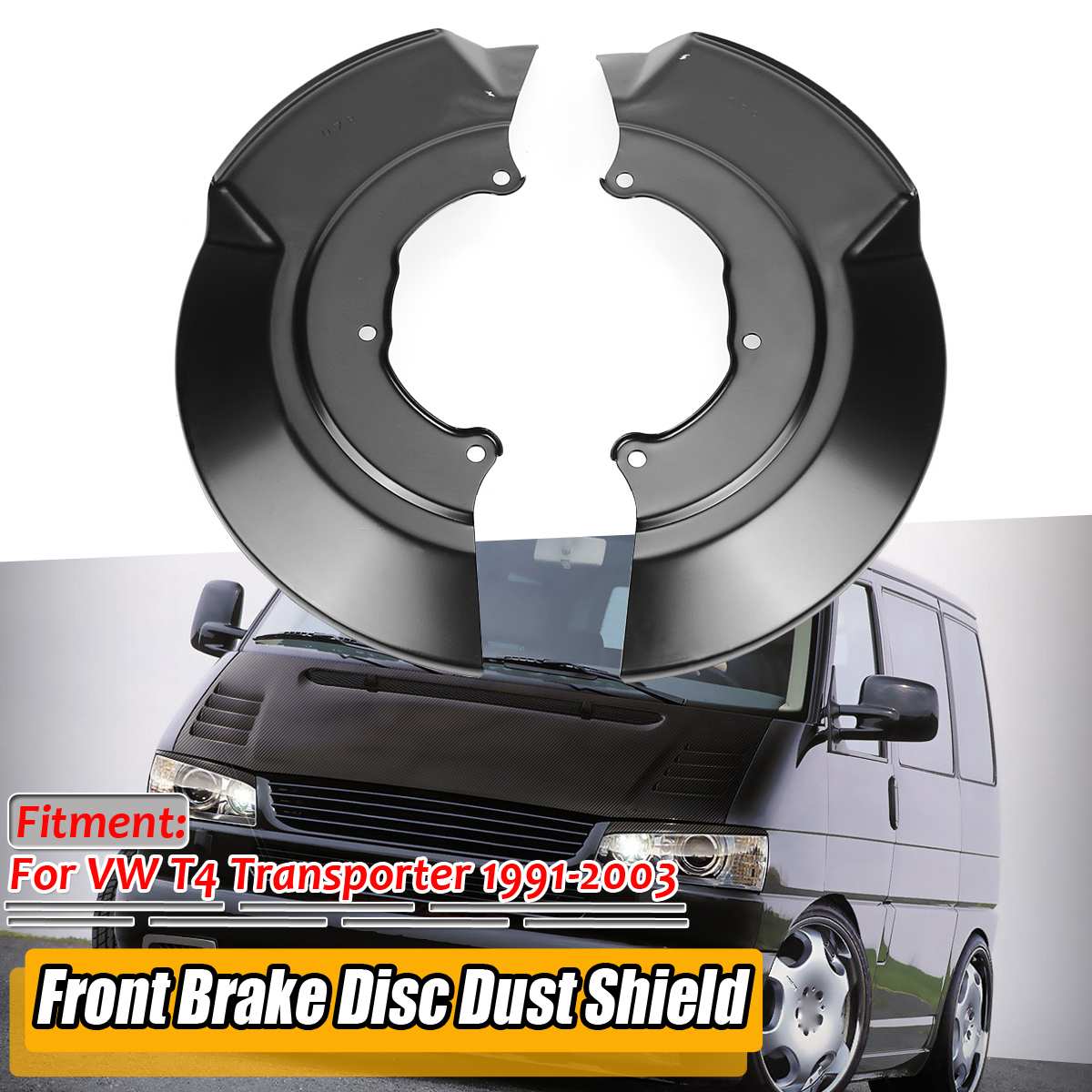 A Pair Car Front Brake Disc Dust Shield Splash Guard Covers For VW T4 Transporter 1991-2003 Brake Disc Dust Guard Cover 7D040734