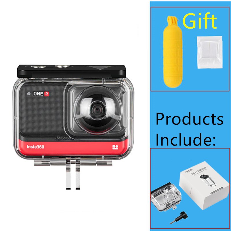 45M unter Wasser wasserdicht Schutz Gehäuse Fall Pro Insta360 eins R 360 Auflage Kamera montieren Zubehör schwebend Hand Griff