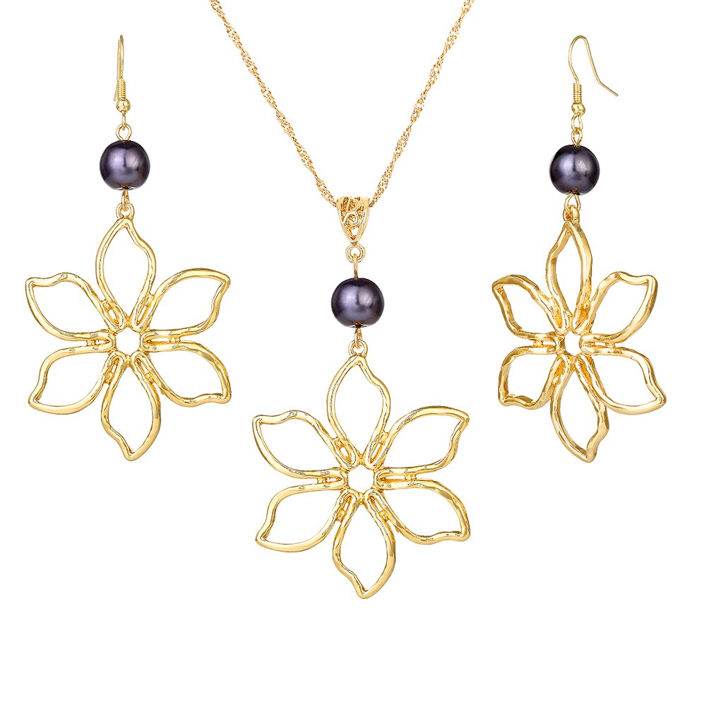 Vendita SophiaXuan moda Hawaiian Flowers Set di gioielli collana tartaruga donna promozione orecchini all&#39;ingrosso collana per donna