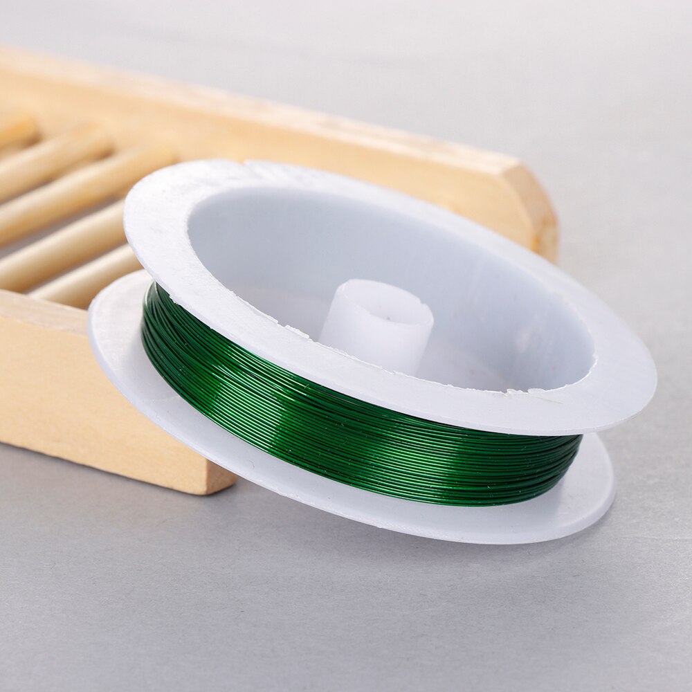 10m/Roll Iron Craft Wire 0.5mm Spool Soft DIY String Jewelry Craft Metal Wire for DIY Decorative Artificial Flower Wreaths Decor