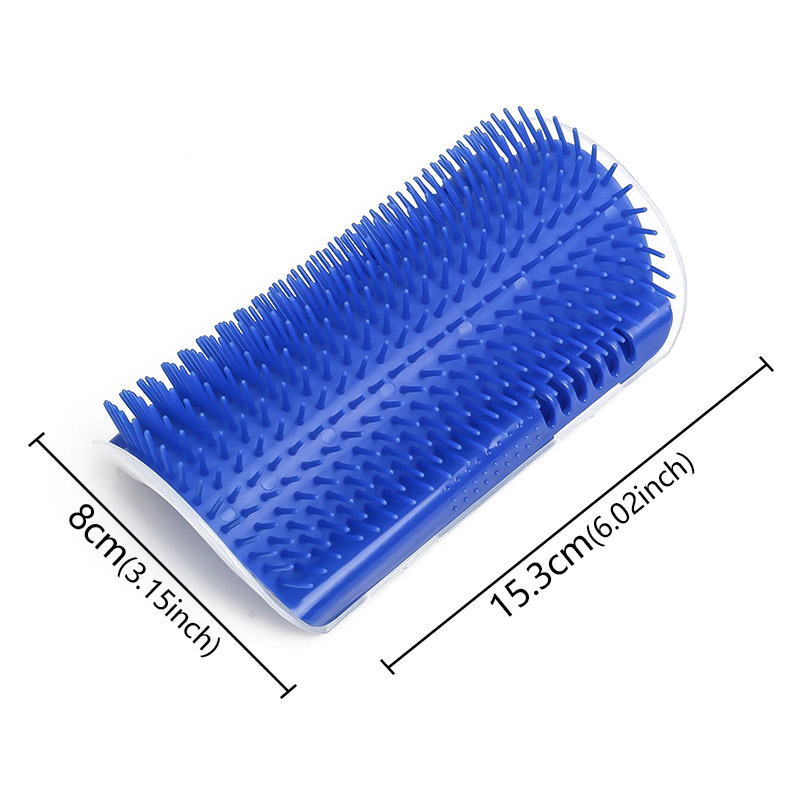 Cat Massage Tool Pet Hair Removal Massage Comb Wall Corner Self Cat Comb Brush Rubs The Face With A Tickling Comb Pet Supply: GRAY