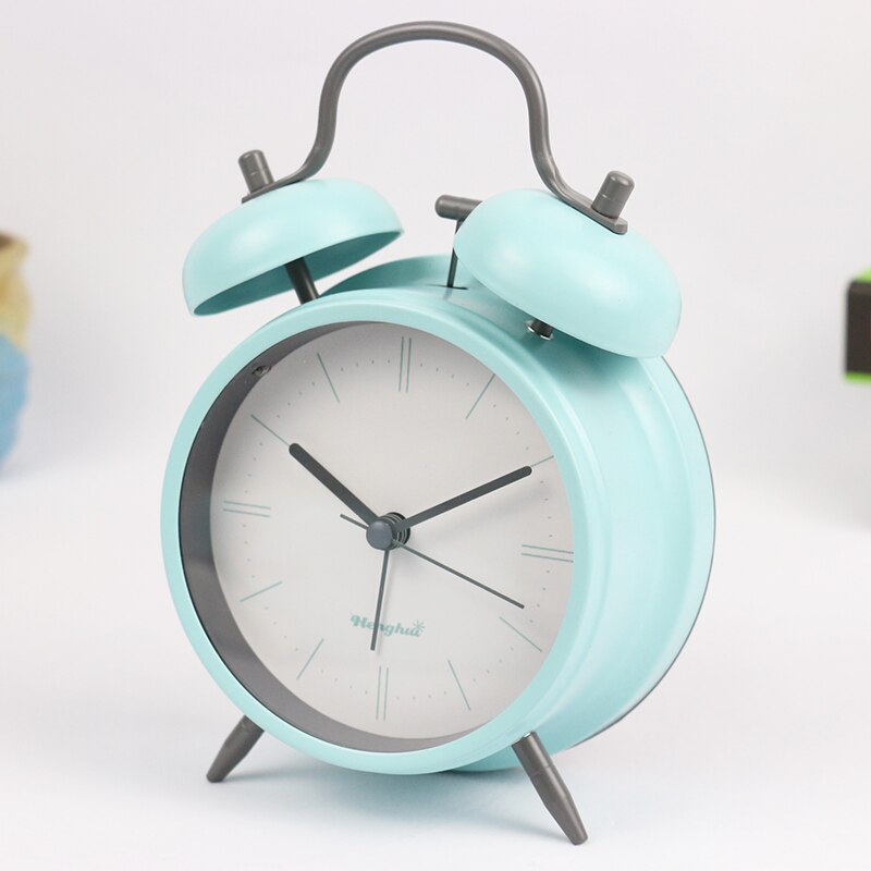 Light Pink Alarm Clock Kids Night Time Wake Up Manual Stylish Modern Student Night Alarm Clock Living Room Homedecor II50NZ