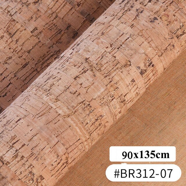 Meetee 90 x 140cm 0.5mm tissu en cuir de liège naturel pur tissu grain de bois matériau doux pour chaussures de fond sac à main décoration artisanat: 7