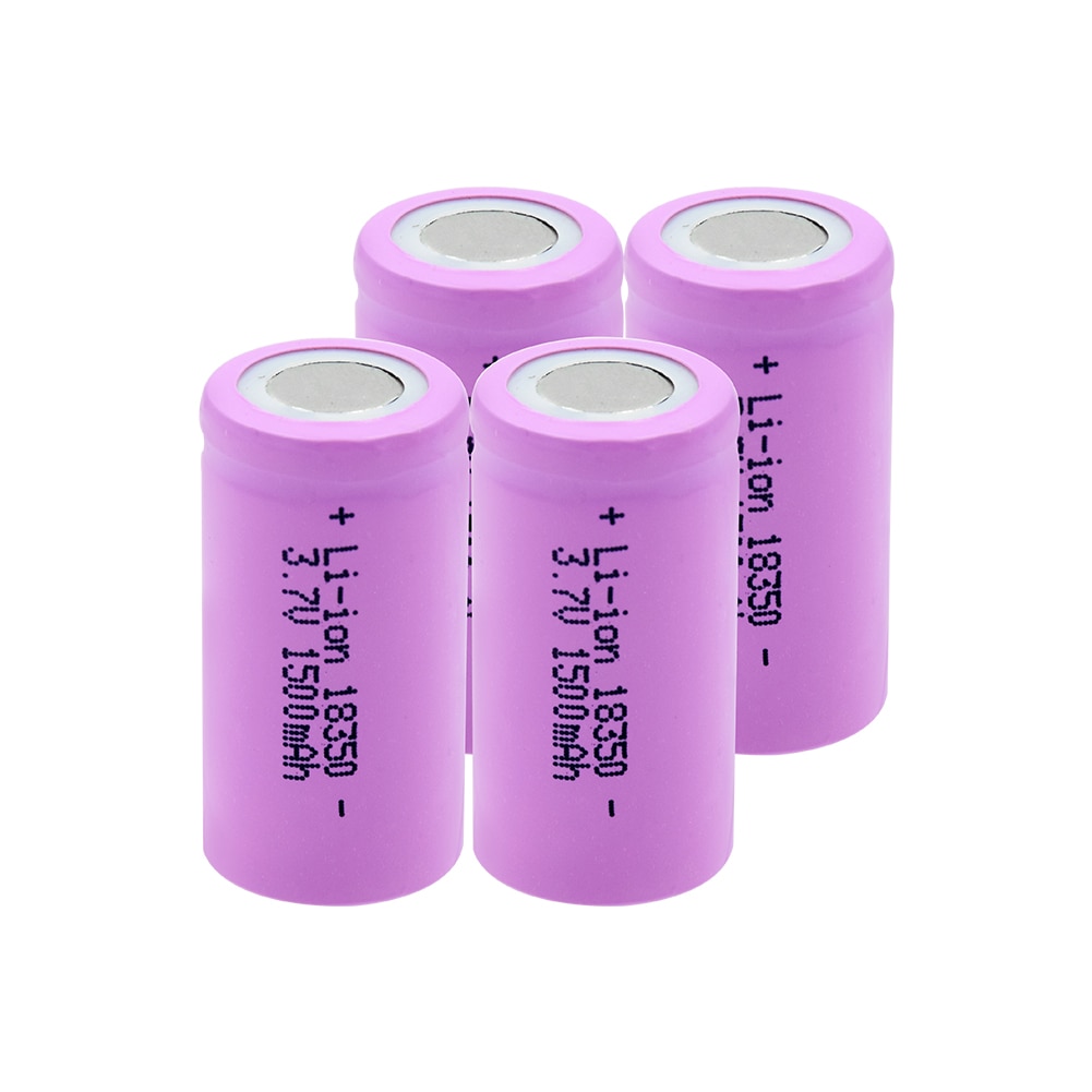 1/2/4/6/8/10 Uds 18350 de de 3,7 V 1500mAh baterías de Li-ion recargable 18350 batería de litio Max 10A para las linternas