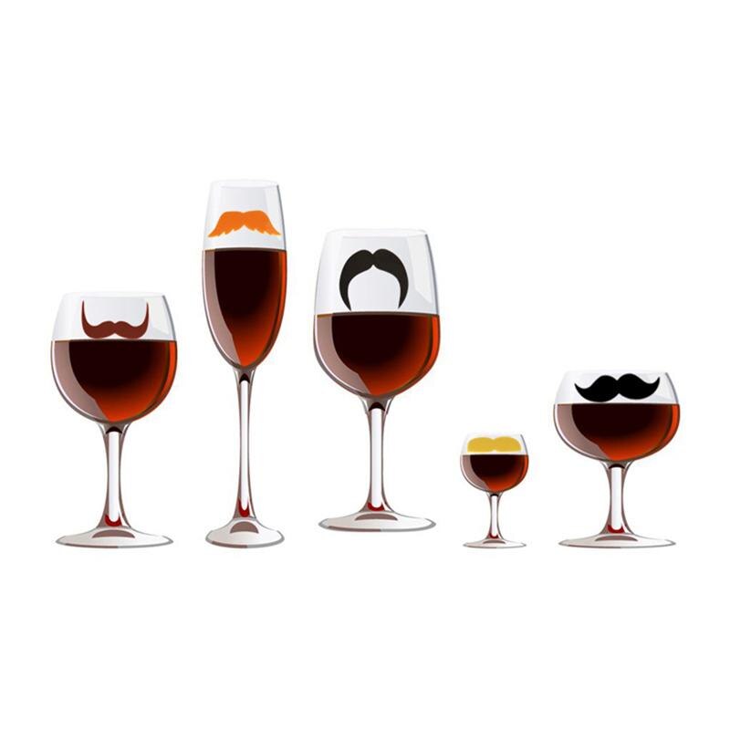 12 stk glas kop markør skæg kop identifikator glas kop etiketter tags underskrive fest banket bar