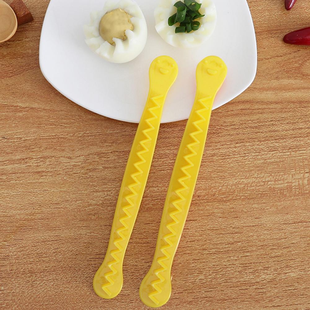2 Stuks Ei Tool Lace Gekookt Ei Slicer Cutter Glimlach Gezicht Snijden Snijmachine Diy Mold Keuken Accessoire Tool