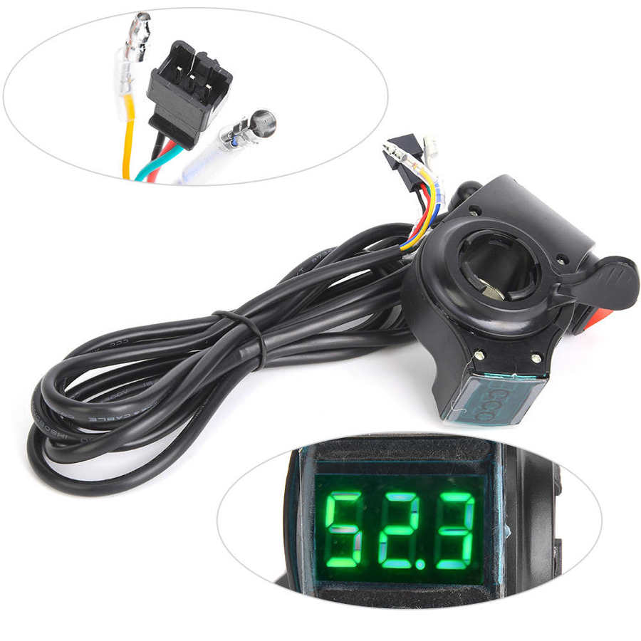 E Bike Thumb Throttle Finger Accelerator Digital Battery Voltage Power