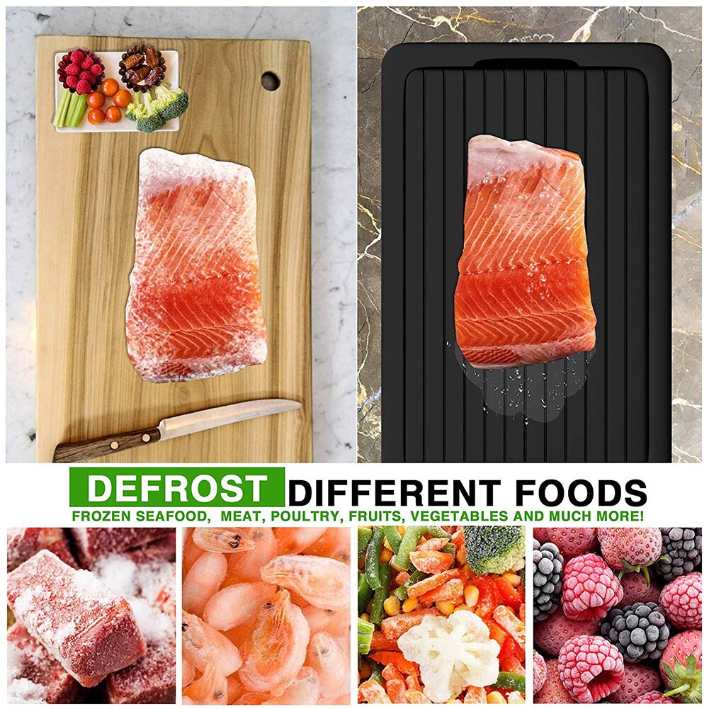 Kitchen Quick Thawing Cutting Board Defrosting Trays Plate Practical Eco-friendly Defrosting Plate Easy Clean Thaw Frozen