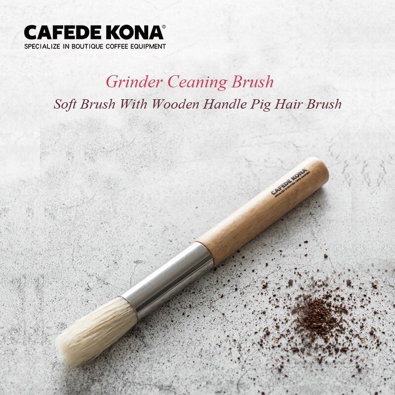 Cafede Kona Houten Handvat Borstel, Grinder Borstel, Cafe Bar Huishoudelijke Koffie Borstel