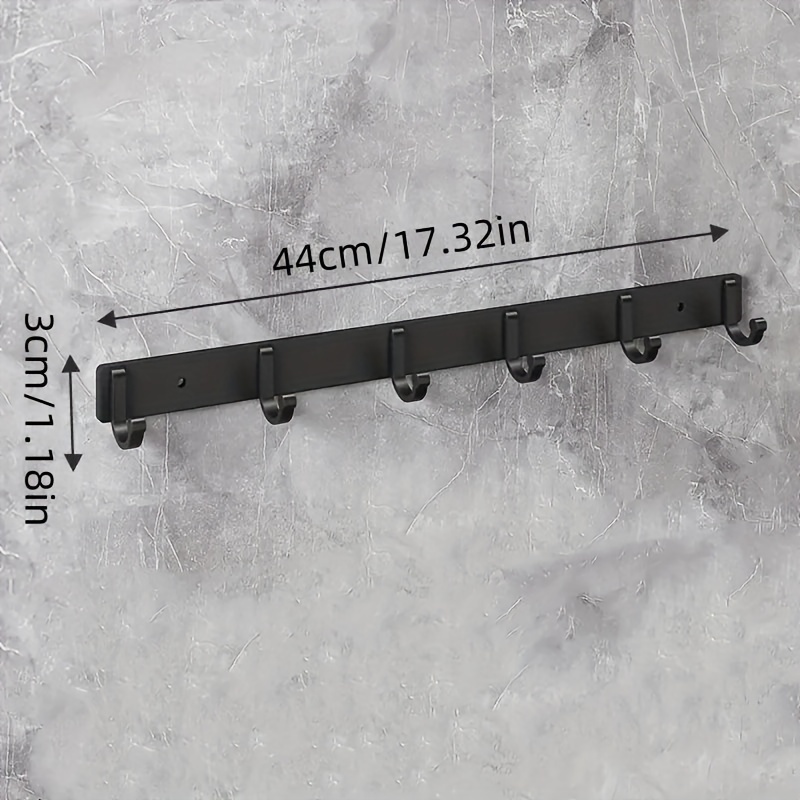Adecuado para baño, sala de estar, cocina, ganchos de almacenamiento de barra de pared modernos, estantes de almacenamiento de utensilios de cocina, accesorios de cocina: Caqui oscuro