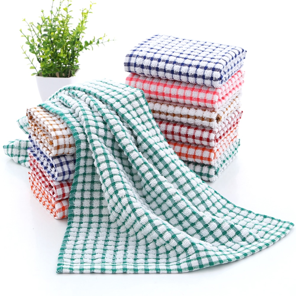Serviettes de cuisine domestiques absorbant Thicke Super absorbant microfibre essuyer Table serviette de cuisine nettoyage vaisselle linge de lavage 27