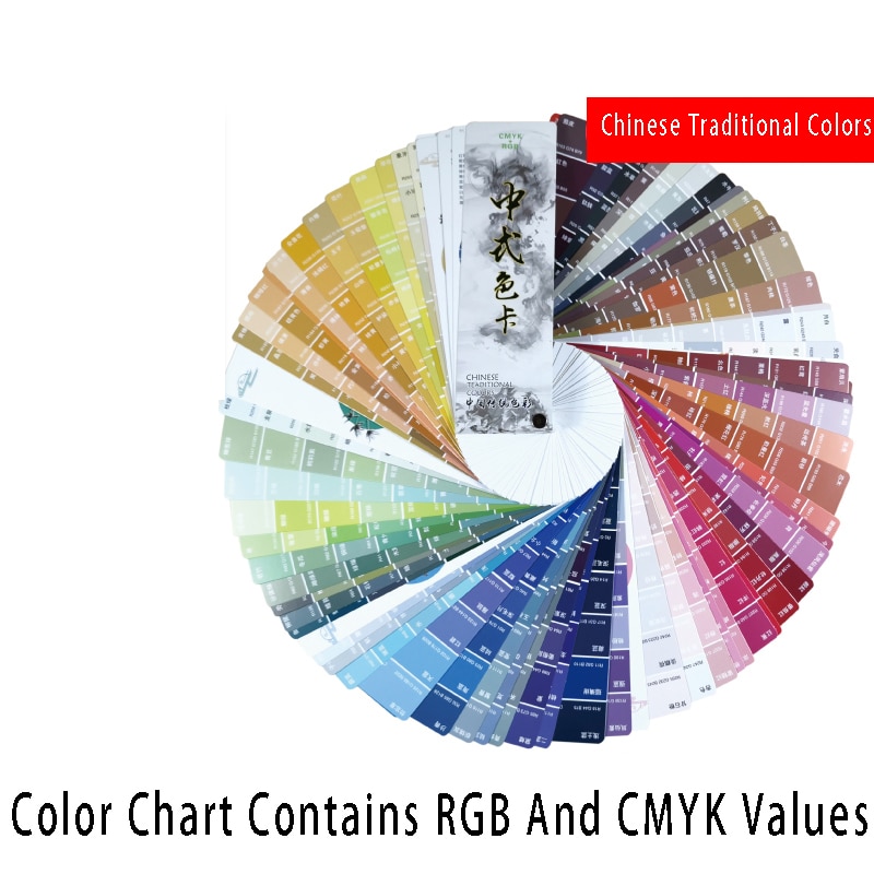 Kinesisk papir kort cmyk farvekort traditionelle farver rgb guide ...