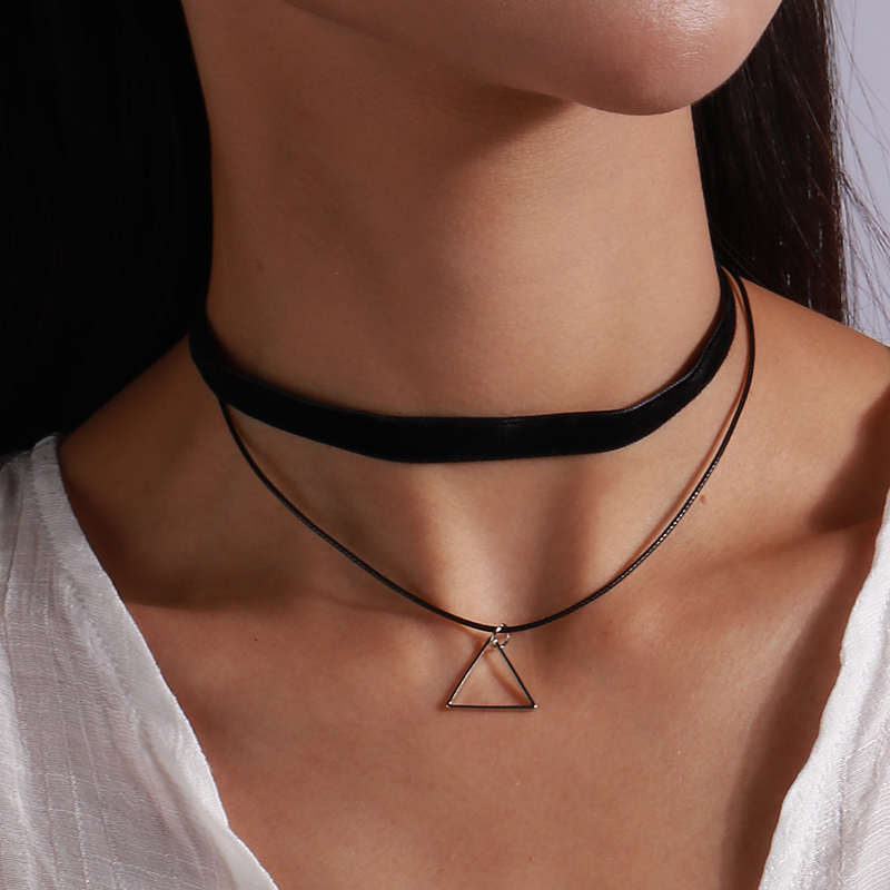 Mode Sexy Zwart Fluwelen Chokers Kettingen Punk Stijl Verklaring Kristal Liefde Harten Ketting Voor Vrouwen Partij Sieraden