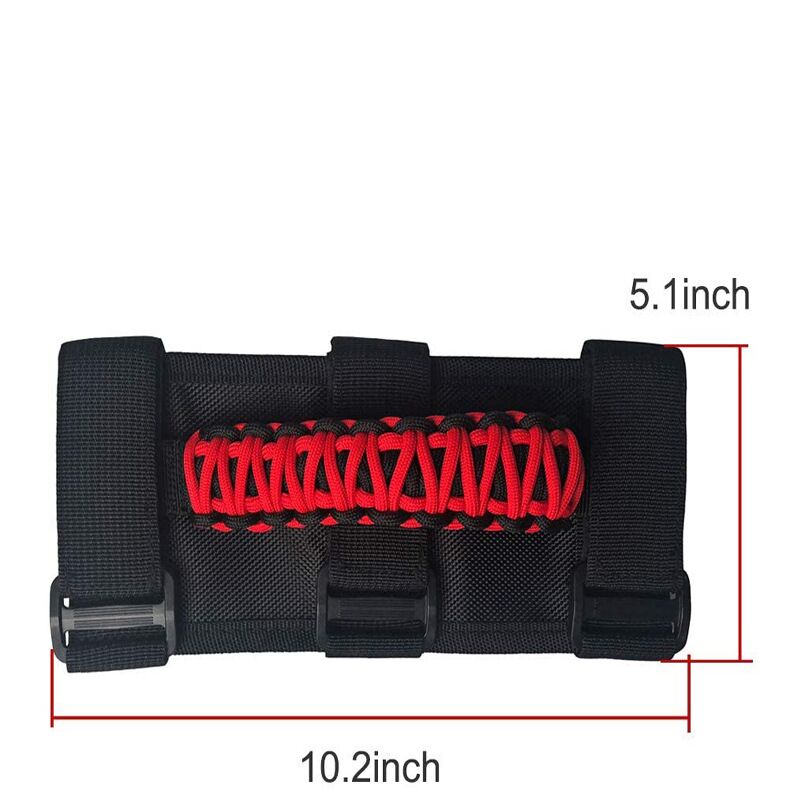 Handmade paracord handrail Roll Bar Grab Handles Grip Handle Jeep Handles Straps Thin Holder Wrangler Survival Parachute Cord