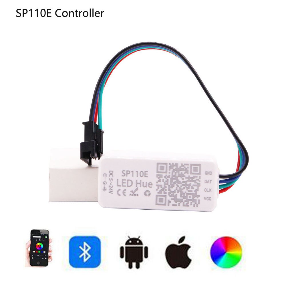 WS2811 Led Module Pixels String Lights Rgb Digitale Met SP110E Controller 5V 8A Voeding Volledige Kleur Led Licht strip Kit DC5V: SP110E