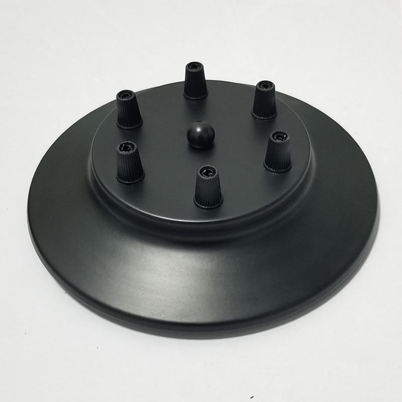 Spin lamp hanglamp plafond schotel retro restaurant bar multi kop accessoire zwarte ijzeren plaat