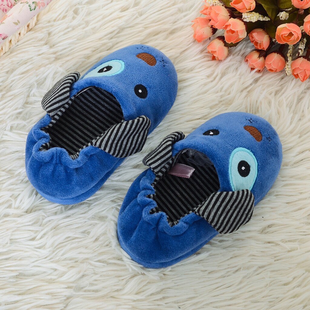 SAGACE Cute Dog Winter Slippers Kids Girls Boys Cartoon Soft-Soled Slippers Indoor Shoes For Children Soft-Soled Slippers