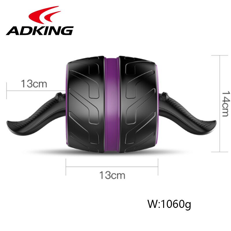 ADKING Abnomial wheel 1.6kg with mat Ab Roller No Noise AB wheels Gym Fitness Equipment workout Training For Arm Waist masculine