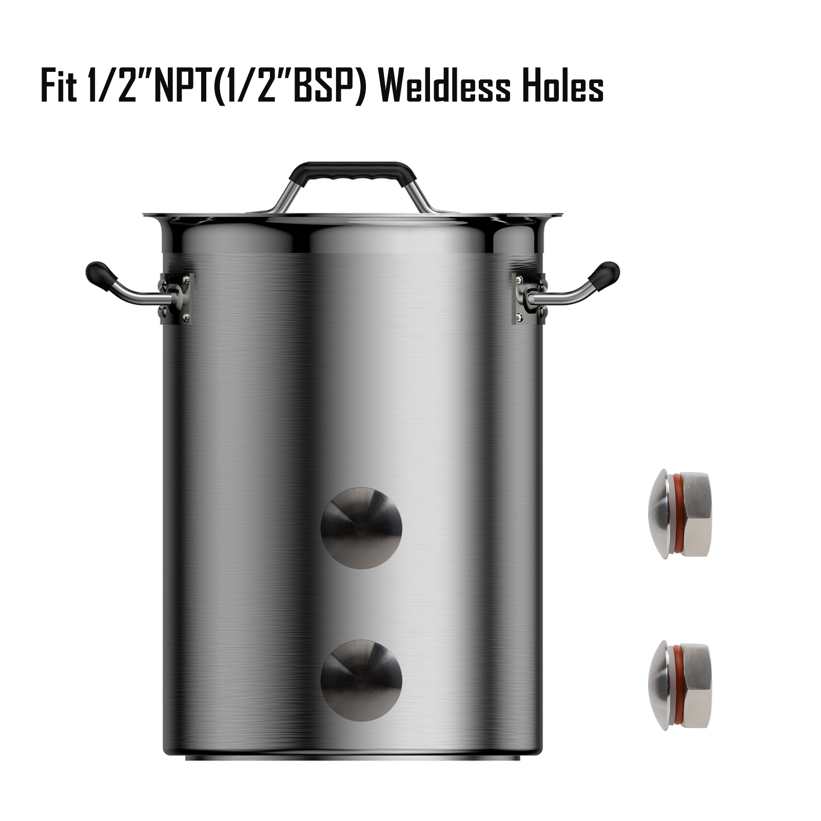 Kettle Plug 20.8mm compression 304 stainless Steel Homebrew Kettle plug for 20.8mm hole fit 1/2" NPT/NPS/BSP hole Beer Hardware