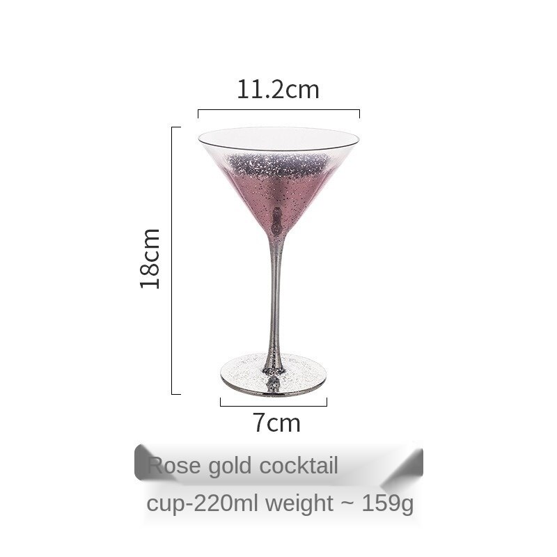 Sterrenhemel Rode Wijn Glas Loodvrij Netto Rood Glas Home Champagne Glas Cocktail Glazen Beker Glas Koffie cup: D-Pink 220ml-1pc