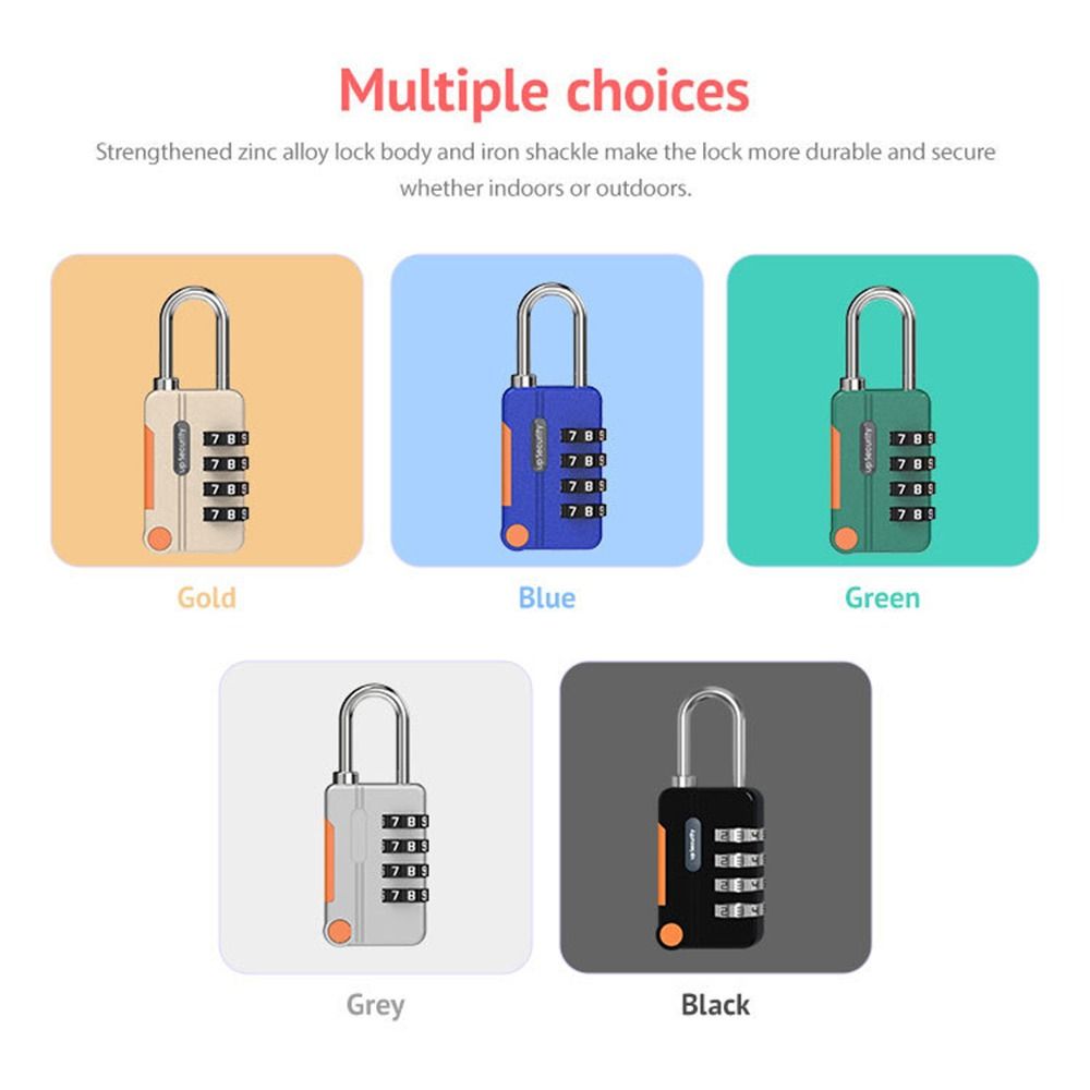 Tragbares 4-stelliges Zahlens chloss mit Stahl kabel Diebstahls icherung Sicherheits vorhänge schloss wetterfestes Gepäck sicher Code-Schloss