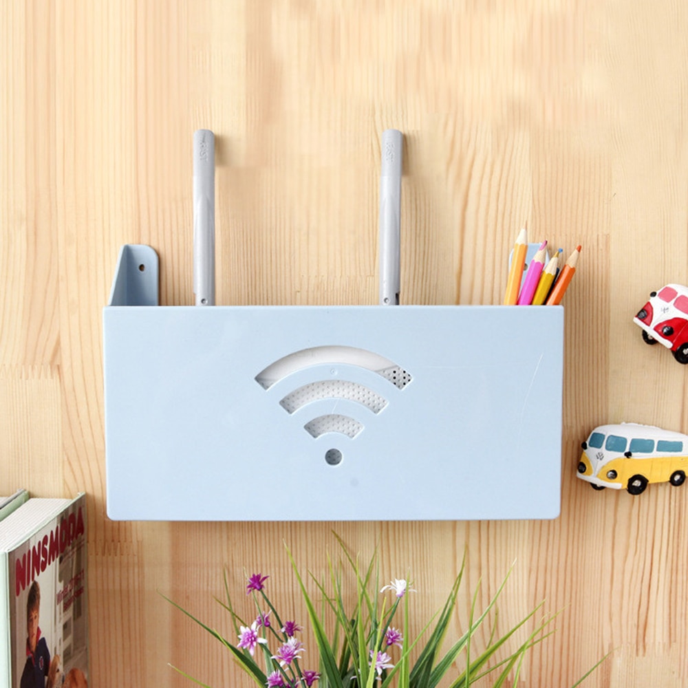kabellos Wifi Router Halfter Lagerung Versteckte Kasten Kunststoff Kleinigkeiten fallen Regal Zauberstab Hängen Kabel Stecker Halterung Container Organizer