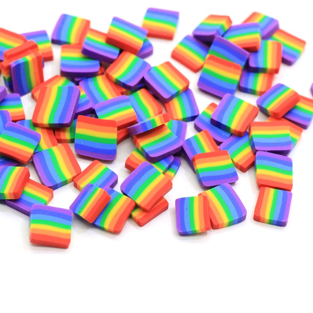 20g Schleim Liefert Hinaus Nette Polymer Clay Regenbogen Streusel DIY Kit Füllstoff für Flauschigen Klar Crunchy Schleim Ton