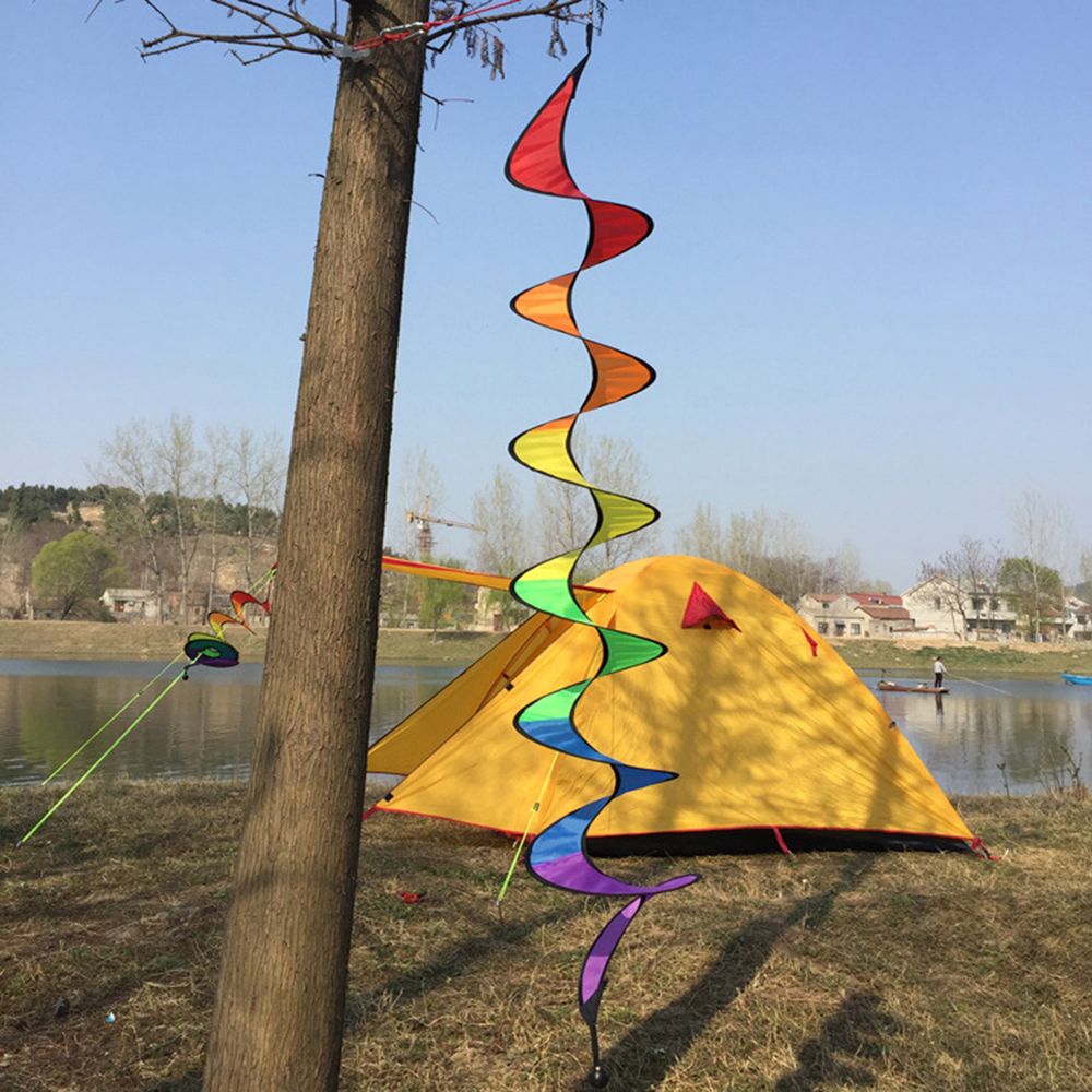 Kleurrijke Camping Tent Opvouwbare Rainbow Spiral Windmolen Wind Spinner Huis Tuin Decor Ornamenten Klassieke Speelgoed