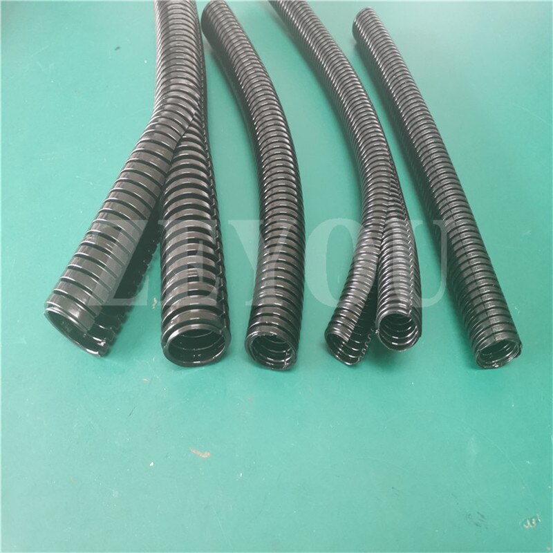 1 meter ID20*OD25.8mm PA Nylon double deck split convoluted tube corrugated hose for electrical wire