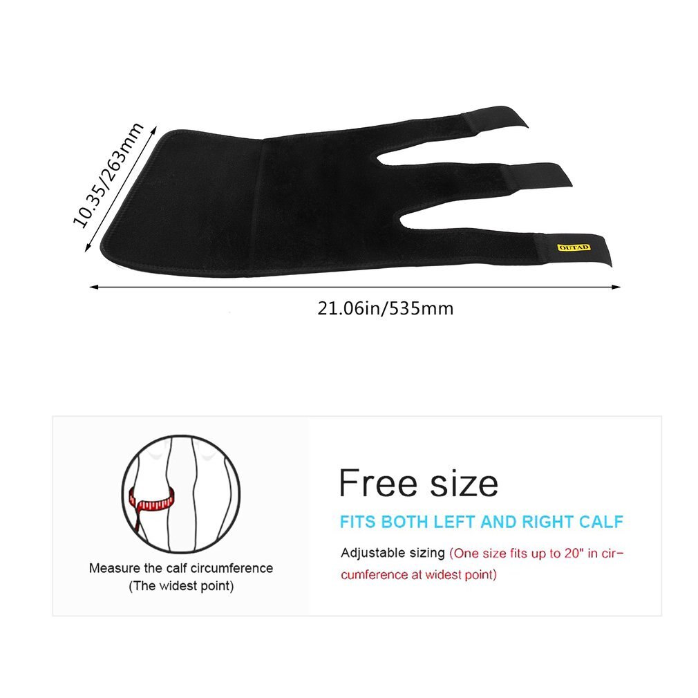 OUTAD Kalb Brace Einstellbare Neopren Shin Schienen Bein Compression Wrap Unterstützung für Gezogen Kalb Muscle Schmerzen Zerrissen Kalb Verletzungen