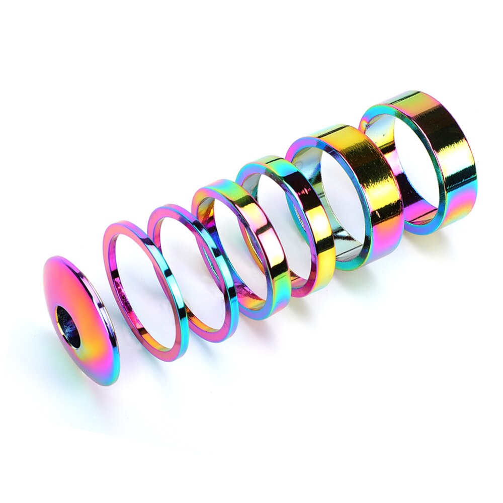 Mtb Fiets Stuurpen Top Cap Headset Spacers Kit Aluminium Vork Ring Spacer 28.6Mm 2Mm 5Mm 10Mm fiets Headset Deksel
