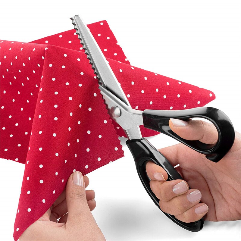 Rvs Kartelschaar Steel Professionele Ambachten Dressmaking Zig Zag Cut Schaar Naaien Schaar Stof