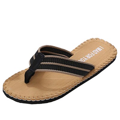 SIKETU Männer kippen-Flops Schlecht Strand Sandalen Hausschuhe für Männer Wohnungen hoch oben-Unterhose Schuhe Männliche Männer Sandalen drinnen & draussen A30: Gelb / 43