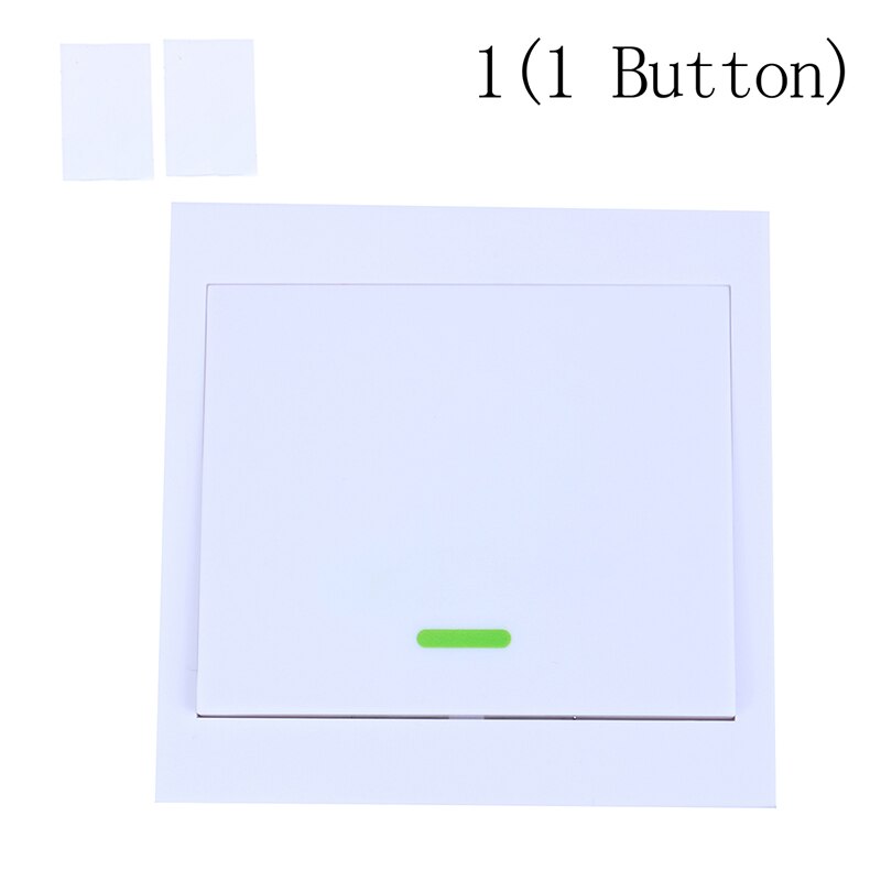 86 Wall Panel Wireless Remote Control Switch Transmitter 1 2 3 Button RF Receiver For Bedroom Ceiling Light Lamp: 1 Button Transmitter